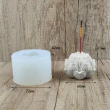 2Pcs Silicone Molds Epoxy Casting Incense Holder Resin Mold Display