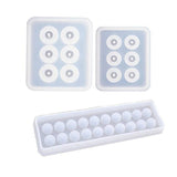 2Pcs Sphere Ball Silicone Bead Molds With Holes & 1X Silicone Pendant Mold Set