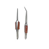 2Pcs Cross Locking Lock Tweezers Jewelry Soldering