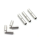 2Pcs Stainless Steel Bayonet Clasps For Leather Cord Necklace