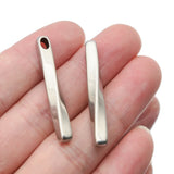 2Pcs Geometric Spiral Bar Pendant for Jewelry Making