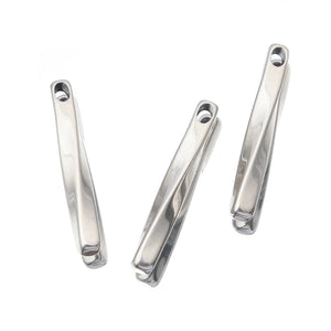 2Pcs Geometric Spiral Bar Pendant for Jewelry Making