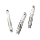 2Pcs Geometric Spiral Bar Pendant for Jewelry Making