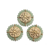 2Pcs Stainless Steel North Star Pendant Crystal Charms for DIY Necklace