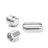 2Pcs Stainless Steel Magnetic Clasps for Leather Cord DIY Jewelry