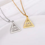 2Pcs Stainless Steel Evil Eyes Charms Sun Moon Star Pendant