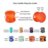 2Pcs Pink Opal Stone Ear Plug Heart Gauge Piercing Flesh Tunnel Earring