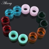 2Pcs Stone Ear Tunnel Plugs Mixed Styles Hollow Ear Flesh Gauges Piercing
