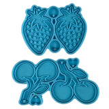 2Pcs Strawberry Cherry Pendant Earrings Epoxy Mold Silicone Resin Mold