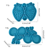 2Pcs Strawberry Cherry Pendant Earrings Epoxy Mold Silicone Resin Mold