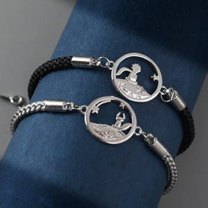 2Pcs Little Prince & Fox Couple Bracelets Wedding Jewelry Friendship Gift