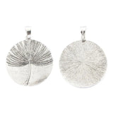2Pcs Tibetan Round Dandelion Flower Charms Pendant For DIY Necklace