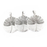 2Pcs Tibetan Round Dandelion Flower Charms Pendant For DIY Necklace