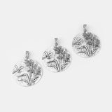 2Pcs Tibetan Silver Dragonfly Bamboo Charms Pendant Ethnic Necklace DIY Jewelry