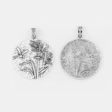 2Pcs Tibetan Silver Dragonfly Bamboo Charms Pendant Ethnic Necklace DIY Jewelry