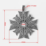 2Pcs Tibetan Silver Large Flower Charm Pendant With Round Blank Base Bezel