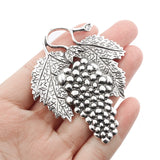 2Pcs Tibetan Silver Grape Charm Pendant for DIY Necklace Jewelry