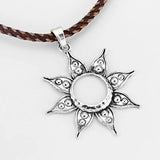 2Pcs Tibetan Silver Celestial Sun Charms Pendant for DIY Necklace Making