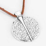 2Pcs Tibetan Silver Round Charms Pendant For Necklace Making
