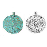 2Pcs Large Round Dragonfly Charms Pendant DIY Necklace Jewelry Making