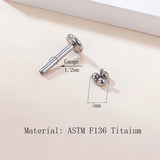 2Pcs Titanium Lip Piercing Star/Cross/Lightning/Moon/Heart Tongue Nail Ear Studs