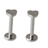 2Pcs Titanium Lip Piercing Star/Cross/Lightning/Moon/Heart Tongue Nail Ear Studs