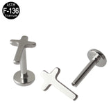 2Pcs Titanium Lip Stud Piercing Tongue Nail Earrings
