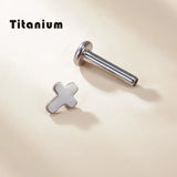 2Pcs Titanium Lip Stud Piercing Tongue Nail Earrings