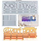 Wall Mounted Shelf Resin Mold Sweet Home Hook Plate Jewelry Display DIY
