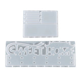 Wall Mounted Shelf Resin Mold Sweet Home Hook Plate Jewelry Display DIY