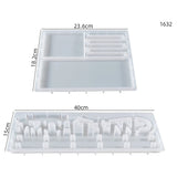2Pcs Wall Mounted Shelf Silicone Epoxy Resin Mold Sweet Home Hook Plate
