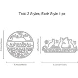 2Pcs Welcome Cat Metal Cutting Dies for Scrapbooking DIY Cards Making