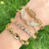 Angel Wings CZ Bangle Set for Women