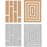 2Pcs Wood Texture Metal Cutting Dies DIY Scrapbook Wedding Cards Making