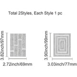 2Pcs Wood Texture Metal Cutting Dies DIY Scrapbook Wedding Cards Making