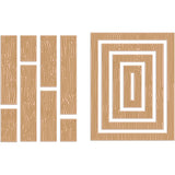 2Pcs Wood Texture Metal Cutting Dies DIY Scrapbook Wedding Cards Making