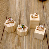 Wooden Ring Display Stand Jewelry Shop Showcase Rings Organizer