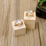 Wooden Ring Display Stand Jewelry Shop Showcase Rings Organizer