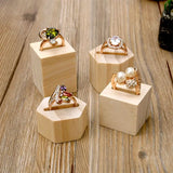Wooden Ring Display Stand Jewelry Shop Showcase Rings Organizer