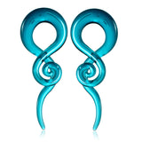 2Pcs Glass Ear Plug and Tunnels Spiral Taper Gauge Stretcher Body Jewelry