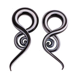 2Pcs Glass Ear Plug and Tunnels Spiral Taper Gauge Stretcher Body Jewelry