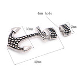 2Pcs/lot Retro Stainless Steel Anchor Clasps Hook for Leather Bracelet DIY