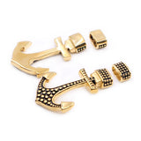 2Pcs/lot Retro Stainless Steel Anchor Clasps Hook for Leather Bracelet DIY