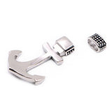2Pcs/lot Retro Stainless Steel Anchor Clasps Hook for Leather Bracelet DIY