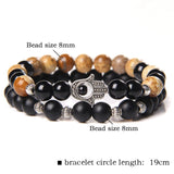 Distance Beaded Bracelet Natural Stone Strand Bracelets for Couple