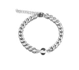 Dragon Tai Chi Stainless Steel Bracelet Yin Yang Couple Set