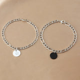 Couples Pendant Bracelet Set: I Love You Cuba Chain Charm