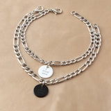 Couples Pendant Bracelet Set: I Love You Cuba Chain Charm