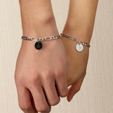 Couples Pendant Bracelet Set: I Love You Cuba Chain Charm