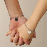 Couples Pendant Bracelet Set: I Love You Cuba Chain Charm
